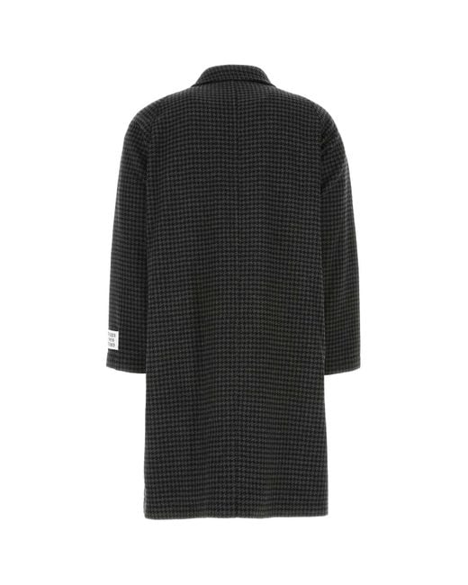 Etudes Studio Black Embroidered Wool Blend Coat for men