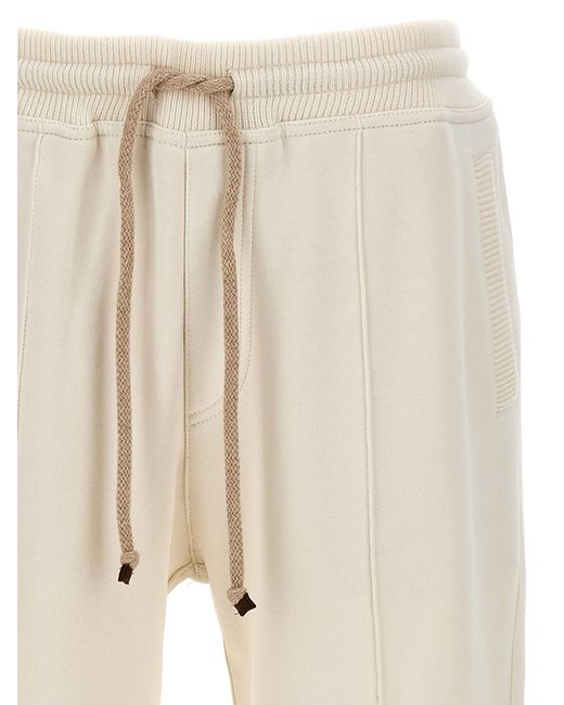 Brunello Cucinelli Natural Cotton Joggers Pants for men