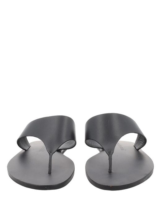 Manebí Gray Leather Sandals Upper: Goat