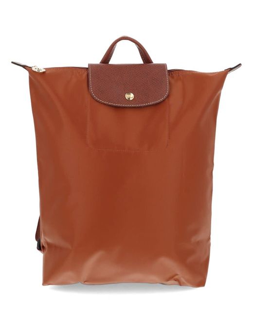 Longchamp Brown "Le Pliage Original" Backpack