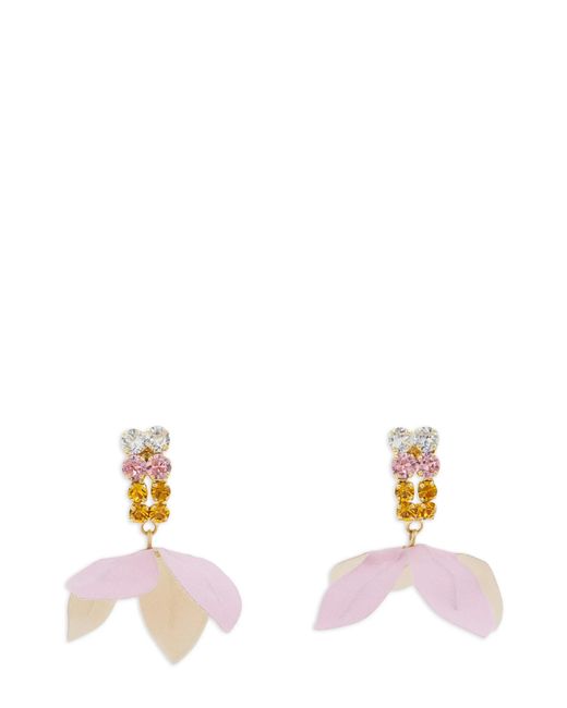Marni White Flower Earrings