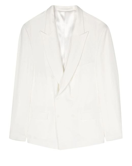 FAMILY FIRST Off-white Wool Blend Double-breasted Blazer for men