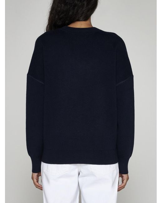 Isabel Marant Blue Atlee Cotton And Wool Blend Sweater