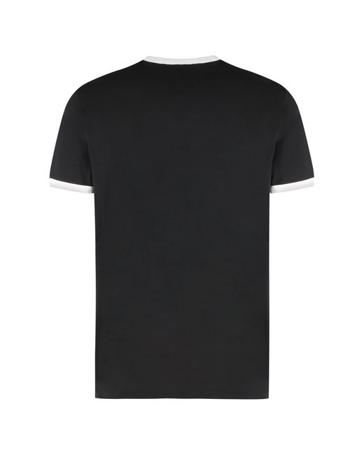 Dolce & Gabbana Black T-Shirt Round Neck Cotton T-Shirts for men