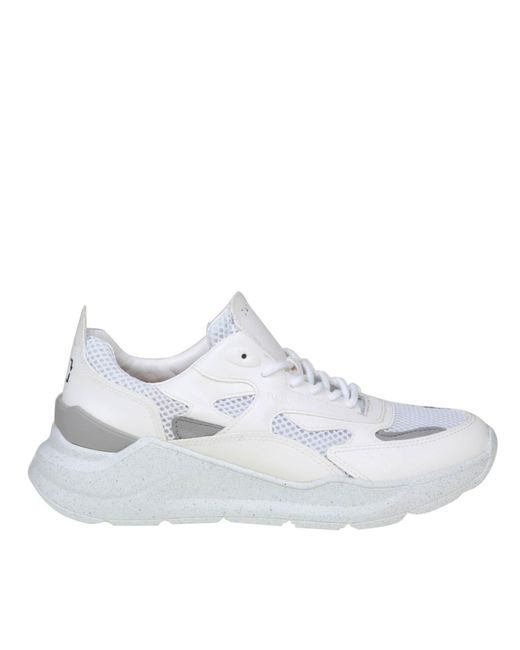 Date Fuga Eco-vegan Sneakers In White Leather And Fabric | Lyst UK