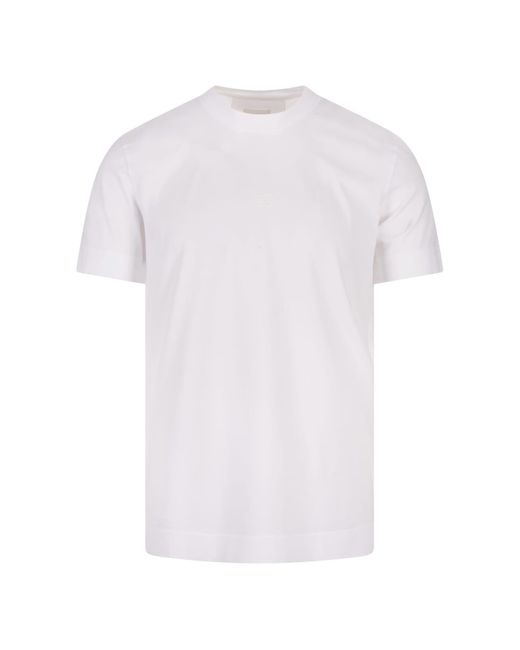 Givenchy White Cotton Slim T-Shirt With 4G Embroidery for men