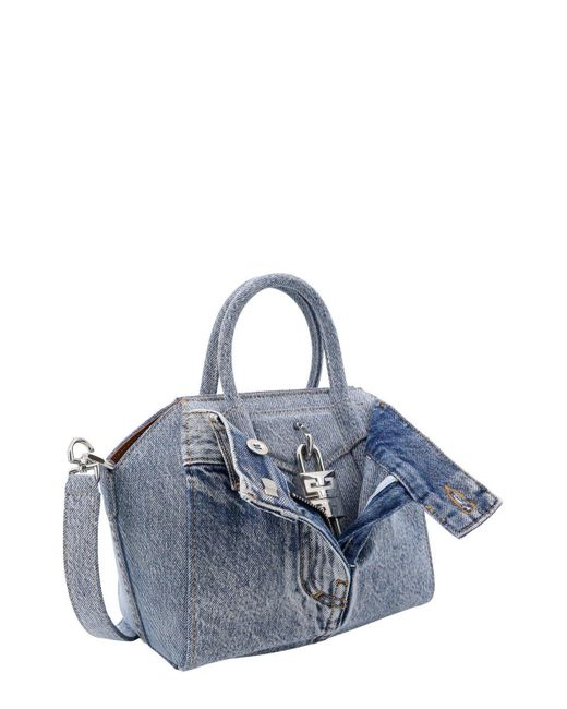 Givenchy Blue Antigona Lock Handbag