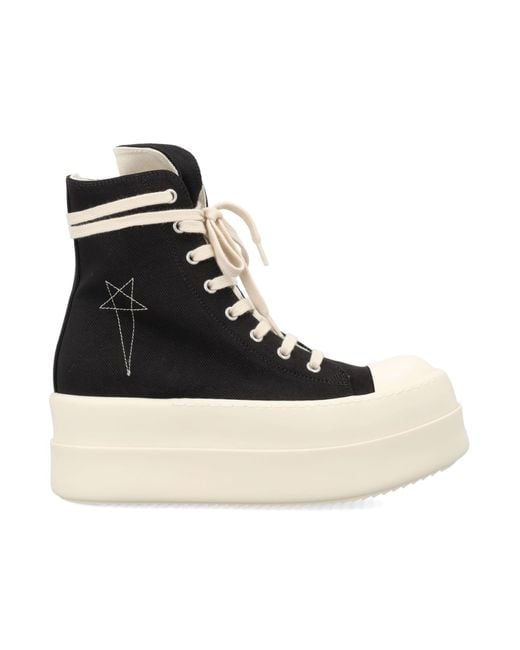 Rick Owens Black Double Bumper Sneaks Sneaker