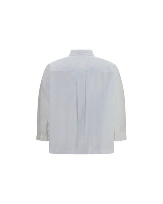 Brunello Cucinelli Gray White Cotton Dress Shirt