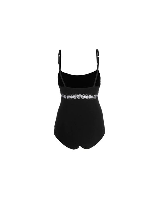 Moschino Black Logo-tape Bodysuit