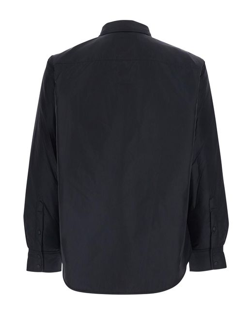 Aspesi Blue Jacket High-Collar Tech Fabric Polyamide Coat for men