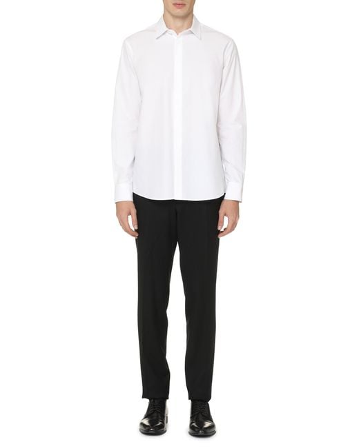 Valentino Garavani White Cotton Poplin Shirt for men