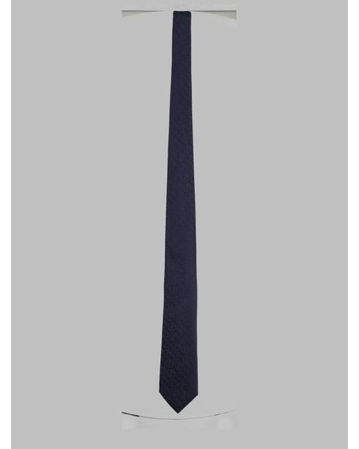Giorgio Armani Blue Tie Silk Jacquard Ties & Bow for men