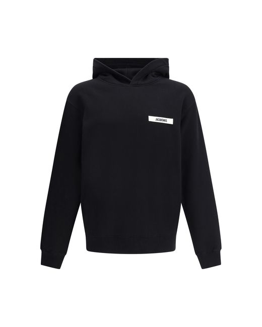 Jacquemus Blue Hooded Sweatshirt Cotton Sweatshirts for men