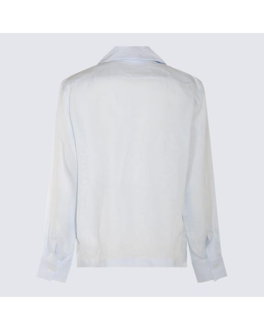 Lardini White Light Linen Shirt for men