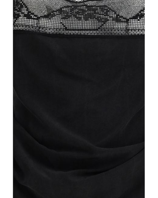 Magda Butrym Black Silk Draped Top