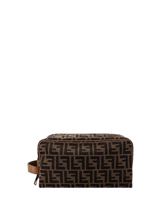 Fendi Multicolor Ff Jacquard Fabric Beauty Case