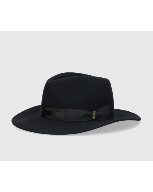 Borsalino Black Jared Wool-Cashmere Blend Felt for men