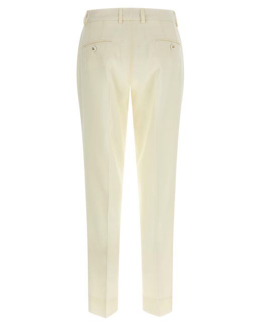Dolce & Gabbana White Kate Pants Virgin Wool Elastane