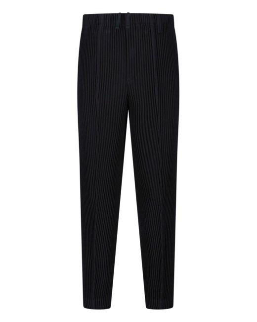 Homme Plissé Issey Miyake Black Compleat Trousers" Pleated Pants for men