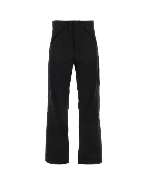 Roa Black Polyester Blend Cargo Pant for men