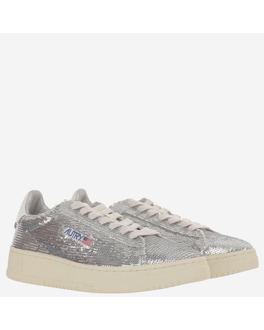Autry Metallic Dallas Low Sparkling Sneakers Polyester Trainers