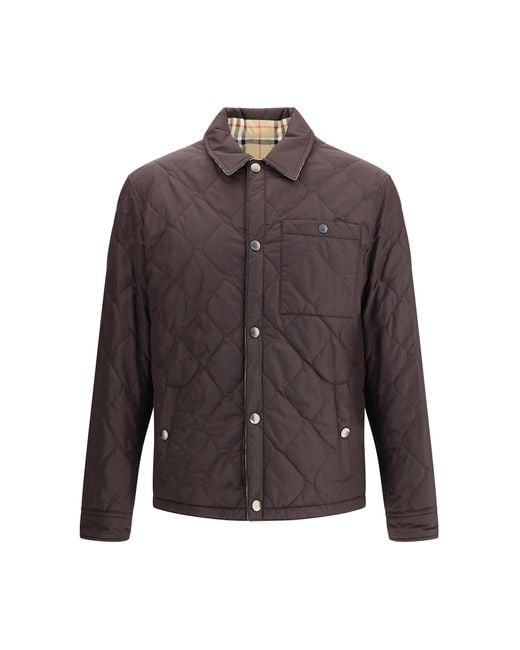 Burberry Brown Reversible Quilted Jacket for men