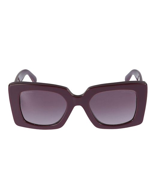 Chanel Purple Logo Square Sunglasses