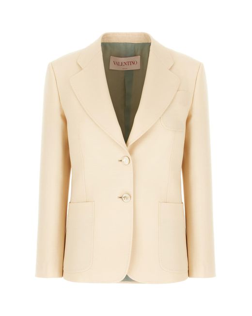 Valentino Natural Cream Wool Blend Blazer