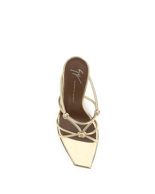 Giuseppe Zanotti White Gz Key Mule 90 Sandals Calf Leather Bos Taurus