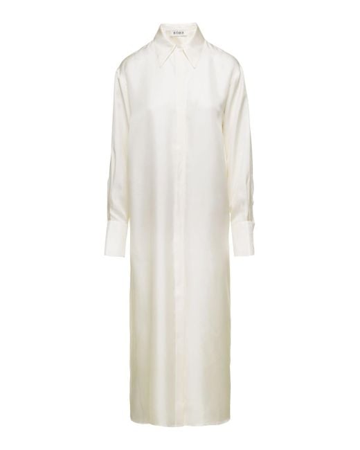 Rohe White Ivory Shirt Dress With Cut-Out