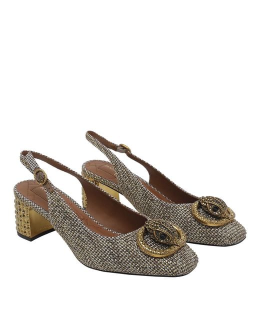 Kurt Geiger Brown Fsbric/Rubber Sole