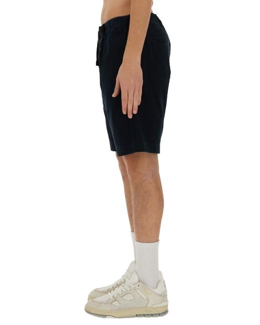 Woolrich Black Belted Bermuda Shorts for men
