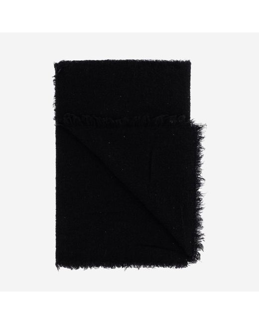 Faliero Sarti Black Altea Wool Blend Scarf With Sequins