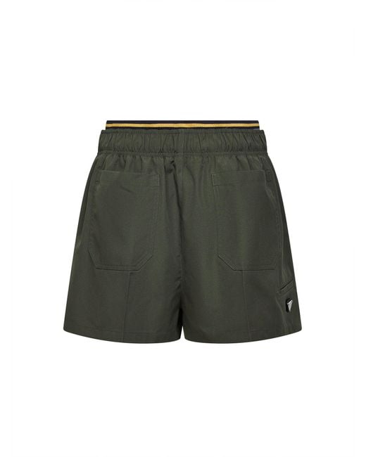 Prada Green Military Twill Shorts Polyester