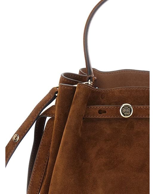 Tory Burch Brown Romy Suede Bucket Bag
