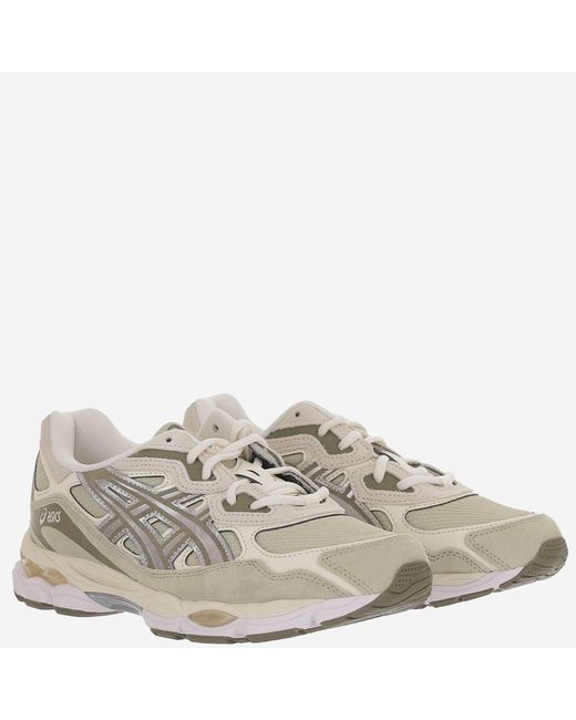 Asics Gray Sneakers Gel-Nyc Leather And Textile Trainers