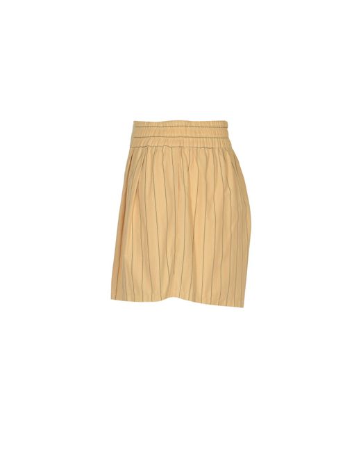 WEILI ZHENG Natural Pinstriped Boxer Shorts