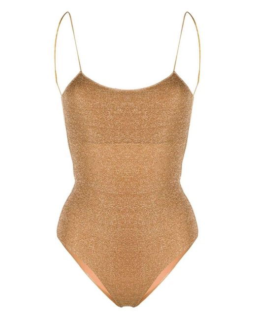Oseree Brown Toffee Lumiere Maillot One-Piece Swimsuit