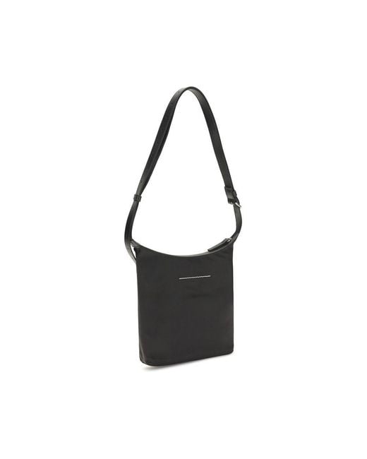 MM6 by Maison Margiela Black Nylon Shoulder Bag for men