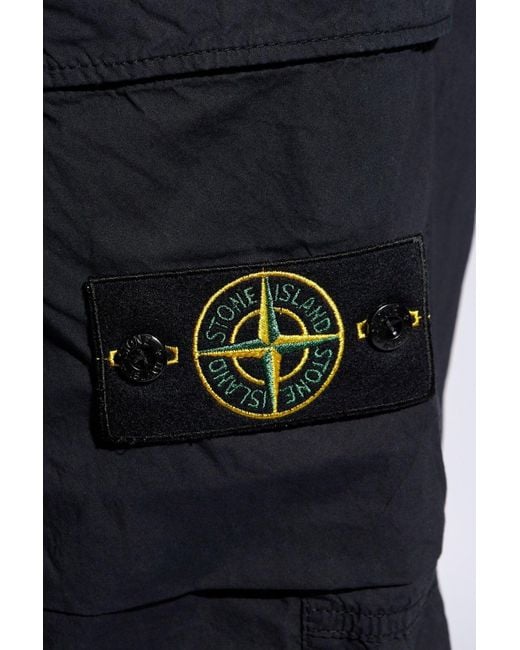 Stone Island Blue Cargo Trousers, for men