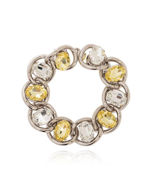 Marni Metallic Rhinestone-Embellished Bracelet