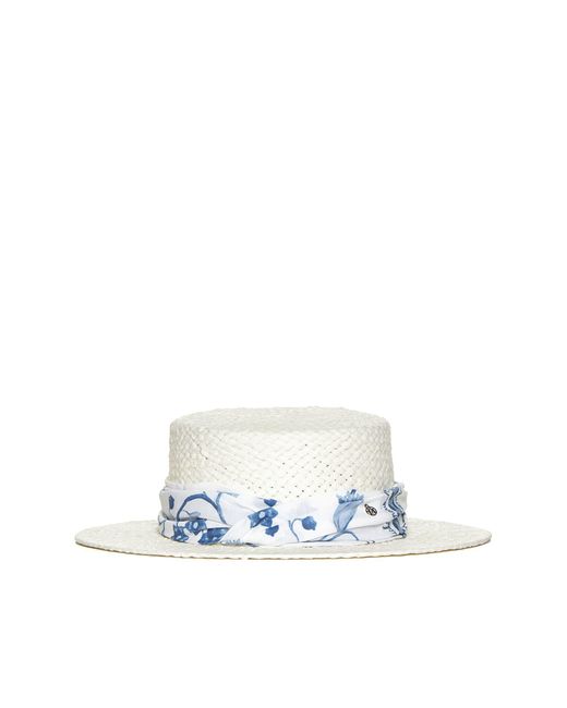 Maison Michel White Kiki Straw Hat