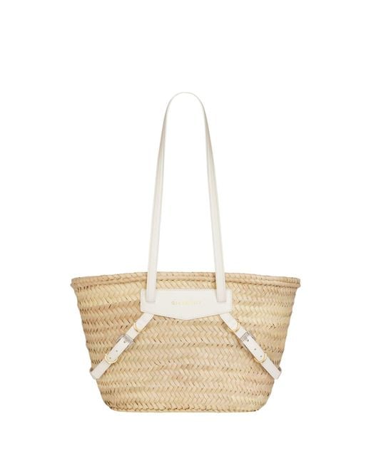 Givenchy Natural Voyou Basket Small Model In Raffia