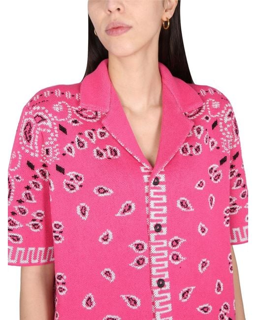 Alanui Pink Bandana Shirt Cotton