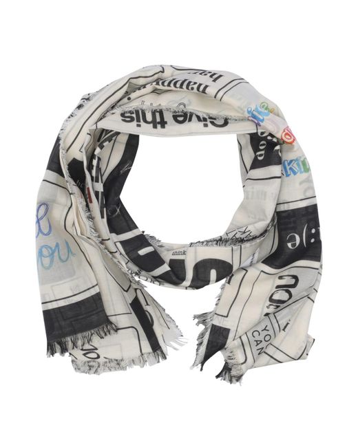 Faliero Sarti Gray Never Give Up Scarf