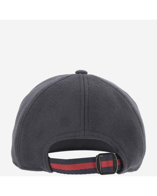 Gucci Gray Wool Baseball Cap Hat for men