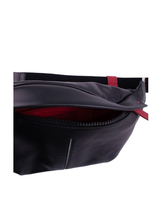 Orciani Black Leather Pouch for men