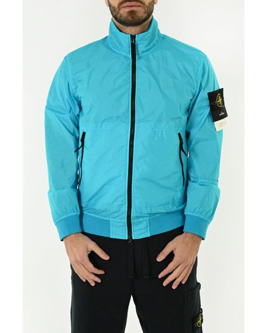 Stone Island Garment Dyed Crinkle Reps Ny Jacket in Blue for Men | Lyst