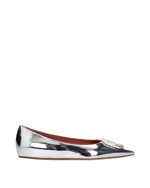 AMINA MUADDI Brown Begum Ballet Flats Crystal